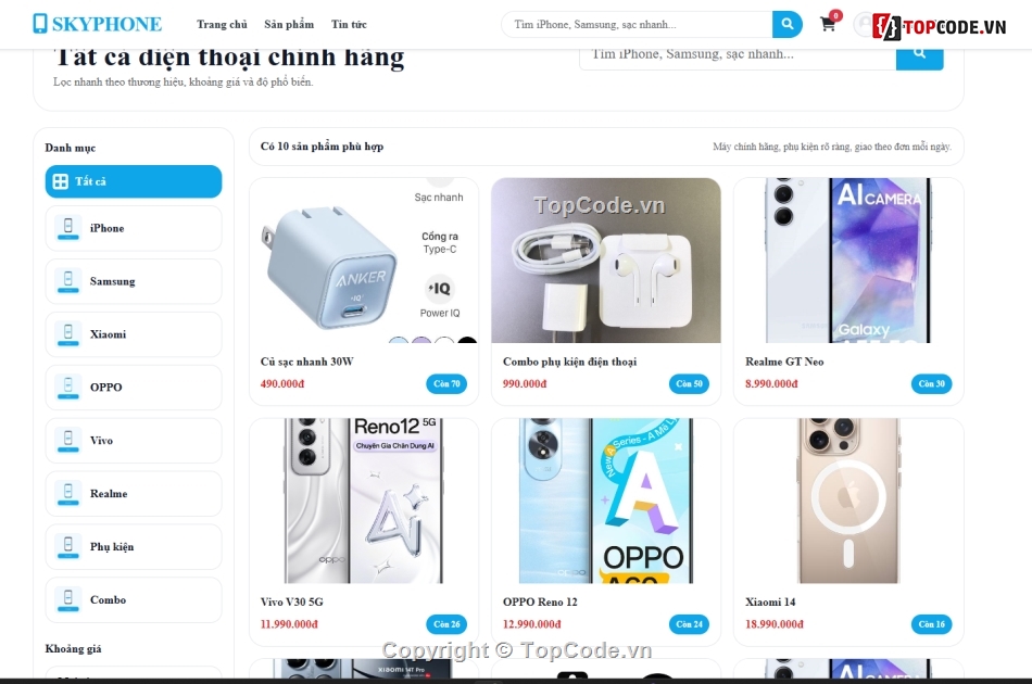 web bán điện thoại,website bán điện thoại,website điện thoại